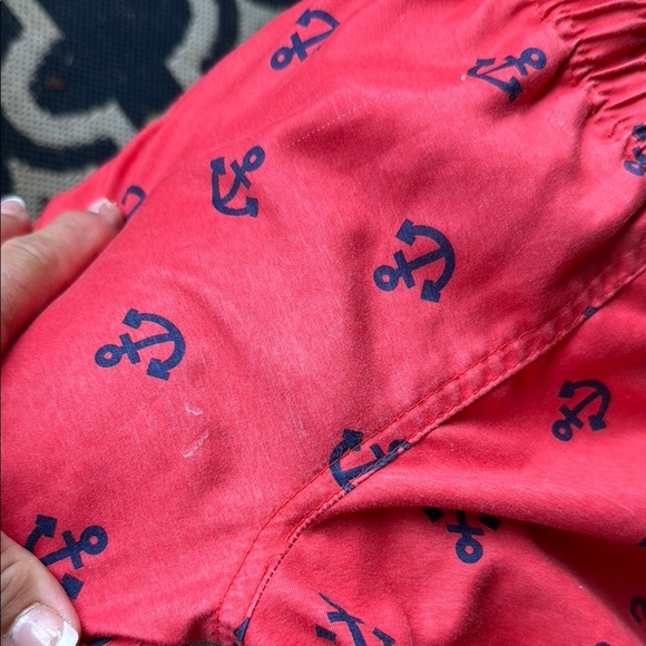 Circo Anchor Print Kids Swim Trunks - Red with blue, 3T, preowned - Picture 7 of 9